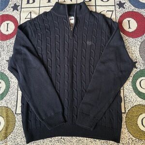 Chaps Cable Knit Quarter Zip Sweater men’s Large New with Tags